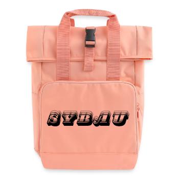 SYBAU Abbreviation Lettering Youth Word Shut up - Roll Top Backpack with Two Handles - chintz rose - Front