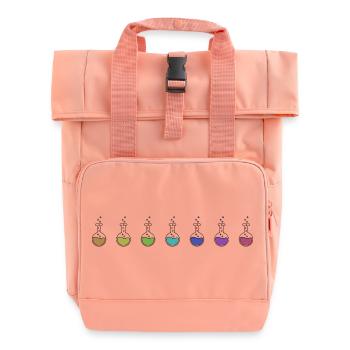 Chemie Experiment im Labor - Rolltop Rucksack mit zwei Griffen - Chintzrosa - Vorne