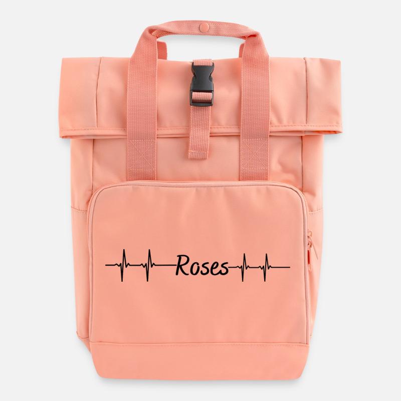 Puls Roses - Roll Top Backpack with Two Handles - chintz rose