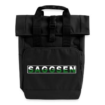 Saxe / Saggsen - Sac à dos Roll Top à deux anses - noir - Devant