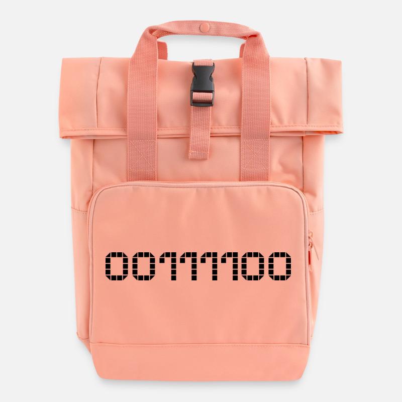 Notation binaire - 60 - Sac à dos Roll Top à deux anses - rose liberty