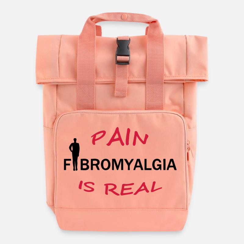 Fibromyalgia - Pain is real Geschenk - Rolltop Rucksack mit zwei Griffen - Chintzrosa