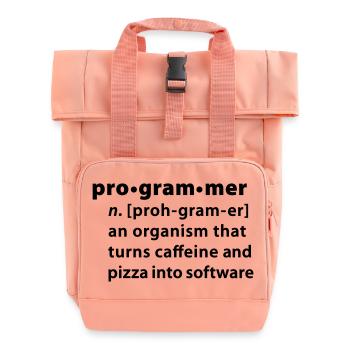 Programmer Wörterbuchdefinition - Rolltop Rucksack mit zwei Griffen - Chintzrosa - Vorne