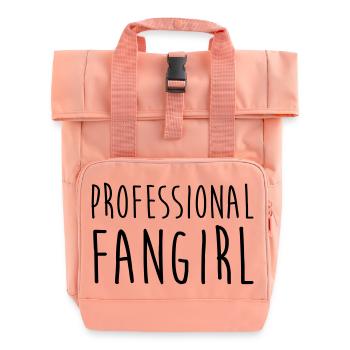 Professional Fangirl - Roll Top Backpack with Two Handles - chintz rose - Front