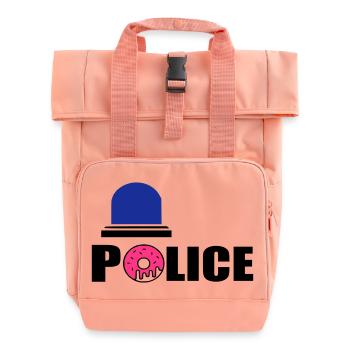 police d - Roll Top Backpack with Two Handles - chintz rose - Front