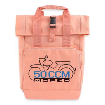 Moped Star 50 ccm Emblem - Rolltop Rucksack mit zwei Griffen - Chintzrosa - Vorne