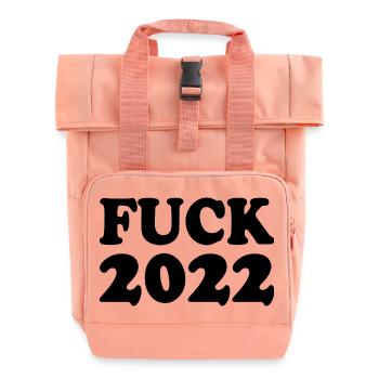 Fuck 2022 - Rolltop Rucksack mit zwei Griffen - Chintzrosa - Vorne