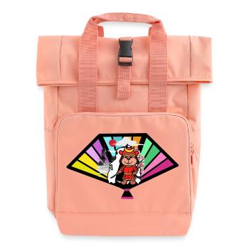 Japon Guerrier Asie Ninja Hamster Fantasy Enfants - Sac à dos Roll Top à deux anses - rose liberty - Devant