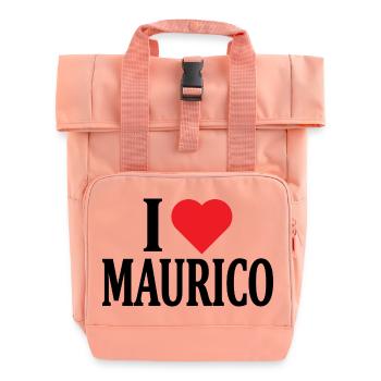 I love Maurico t-shirt t-shirt gift idea - Roll Top Backpack with Two Handles - chintz rose - Front