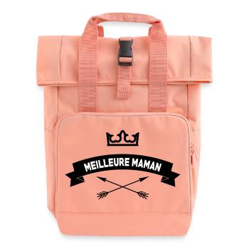 Meilleure Maman - Fête des Mères - Sac à dos Roll Top à deux anses - rose liberty - Devant