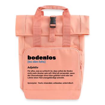 Bottomless – When it's really too much - Roll Top Backpack with Two Handles - chintz rose - Front