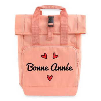 BONNE ANNEE. SAINT SYLVESTRE. NOUVELLE ANNÉE - Sac à dos Roll Top à deux anses - rose liberty - Devant