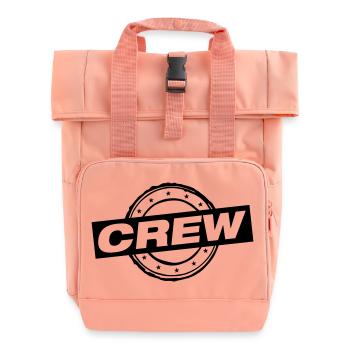 Crew Stamp - Roll Top Backpack with Two Handles - chintz rose - Front