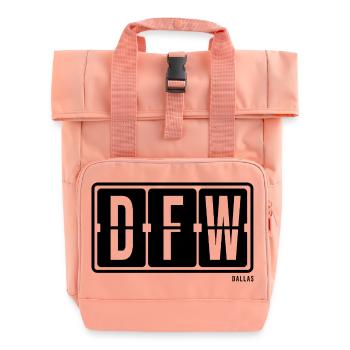 Dallas DFW, City Souvenir Tasche, Mütze, Socken - Rolltop Rucksack mit zwei Griffen - Chintzrosa - Vorne