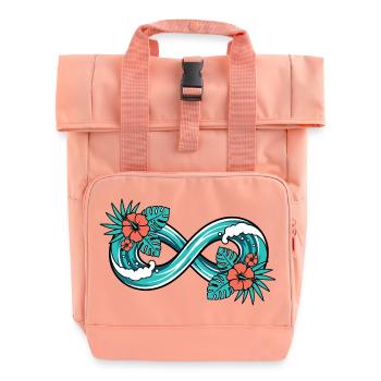 Onde tropicale infinie - Sac à dos Roll Top à deux anses - rose liberty - Devant