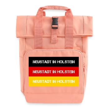 STADT NEUSTADT IN HOLSTEIN, DEUTSCHLAND - Rolltop Rucksack mit zwei Griffen - Chintzrosa - Vorne