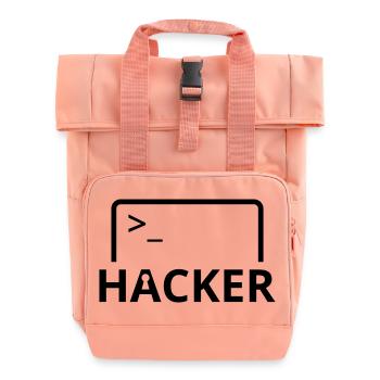 Hacker programmeur informatique - Sac à dos Roll Top à deux anses - rose liberty - Devant