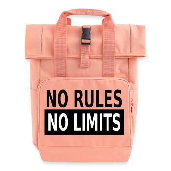 No Rules No Limits - Roll Top Backpack with Two Handles - chintz rose - Front