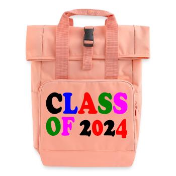 Class of 2024 - Rolltop Rucksack mit zwei Griffen - Chintzrosa - Vorne