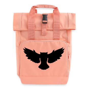 Fliegende Eule - Rolltop Rucksack mit zwei Griffen - Chintzrosa - Vorne