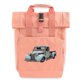 Oldtimer Pick Up - Rolltop Rucksack mit zwei Griffen - Chintzrosa - Vorne