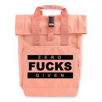 Zero fucks given - Roll Top Backpack with Two Handles - chintz rose - Front
