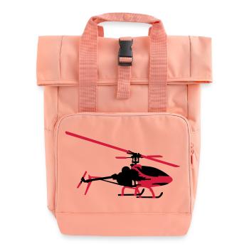 Hubschrauber - Rolltop Rucksack mit zwei Griffen - Chintzrosa - Vorne