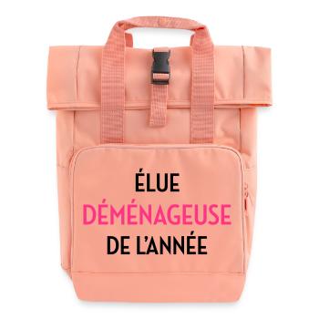 Déménageur / Déménagement / Déménager / Camion - Sac à dos Roll Top à deux anses - rose liberty - Devant