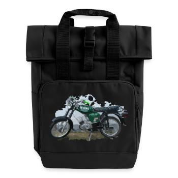 Moped - Rolltop Rucksack mit zwei Griffen - Schwarz - Vorne
