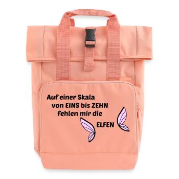 Elfen - Rolltop Rucksack mit zwei Griffen - Chintzrosa - Vorne