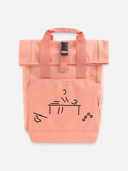 massage physiotherapie - Rolltop Rucksack mit zwei Griffen - Chintzrosa