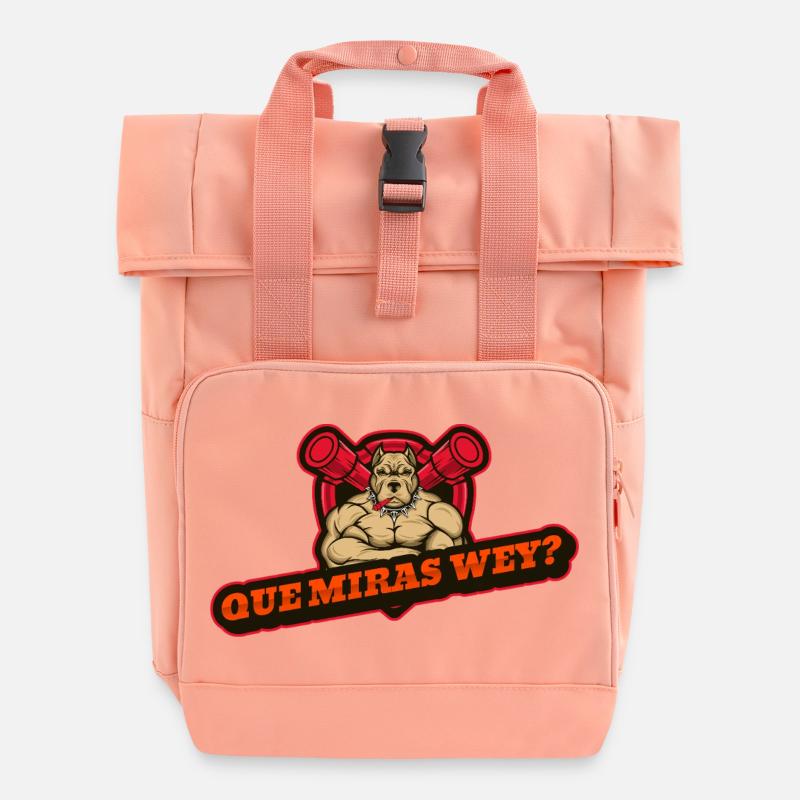 QUE_MIRAS_WEY - Roll Top Backpack with Two Handles - chintz rose