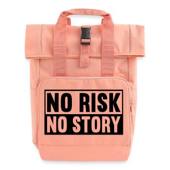 No Risk No Story - Roll Top Backpack with Two Handles - chintz rose - Front