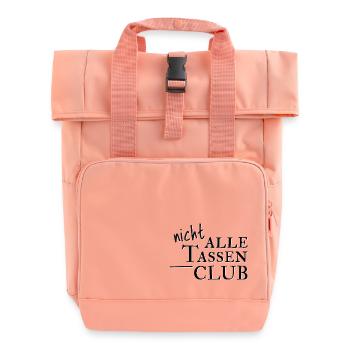 Nicht alle Tassen im Schrank Club! Links & Grün - Rolltop Rucksack mit zwei Griffen - Chintzrosa - Vorne
