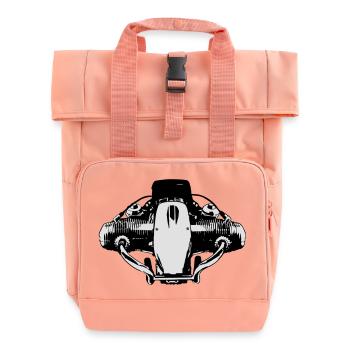 2 Ventil Boxermotor - Rolltop Rucksack mit zwei Griffen - Chintzrosa - Vorne
