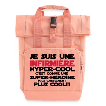 une infirmière hyper-cool - Sac à dos Roll Top à deux anses - rose liberty - Devant