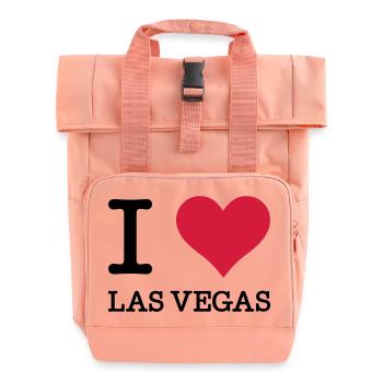 I Love Las Vegas - Rolltop Rucksack mit zwei Griffen - Chintzrosa - Vorne