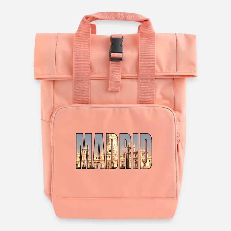 MADRID SPAIN - Roll Top Backpack with Two Handles - chintz rose