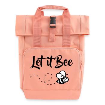 Biene - Bienchen - Flug - Let It Bee! - Rolltop Rucksack mit zwei Griffen - Chintzrosa - Vorne