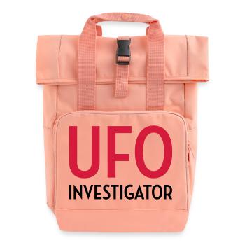 Ufo Alien Raum außerirdisches Aussenseiter - Rolltop Rucksack mit zwei Griffen - Chintzrosa - Vorne