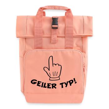 geiler_typ - Rolltop Rucksack mit zwei Griffen - Chintzrosa - Vorne