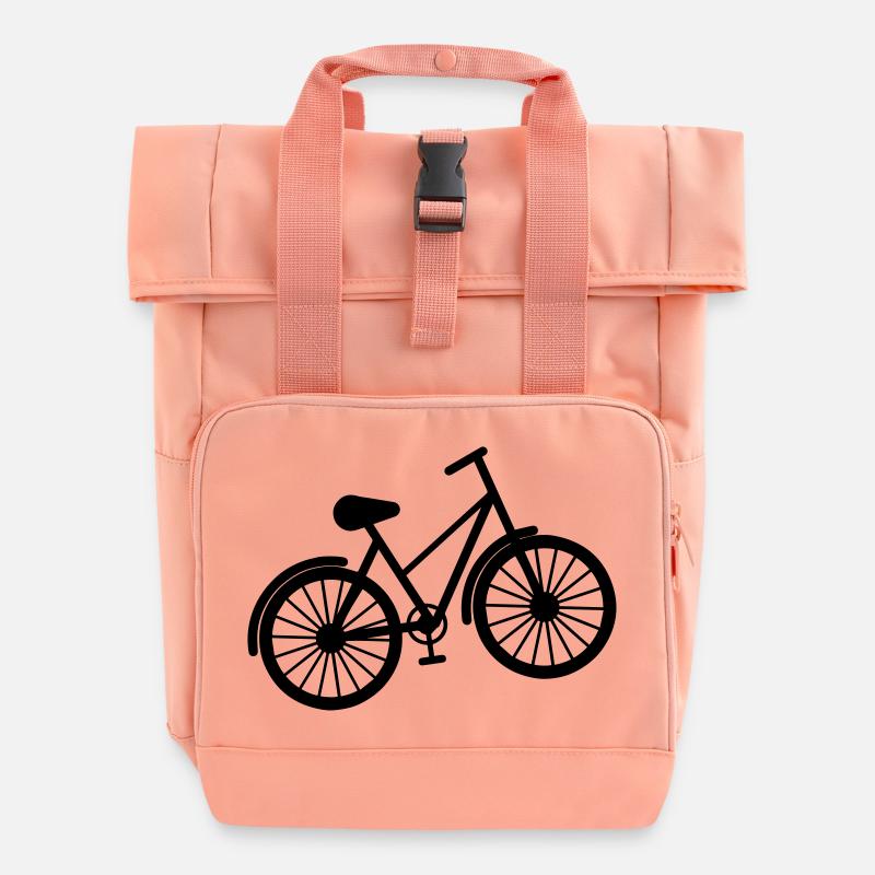 Fahrrad - Rolltop Rucksack mit zwei Griffen - Chintzrosa
