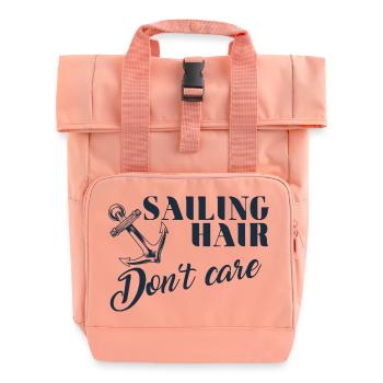 Sail hair but no matter funny sailor design - Roll Top Backpack with Two Handles - chintz rose - Front