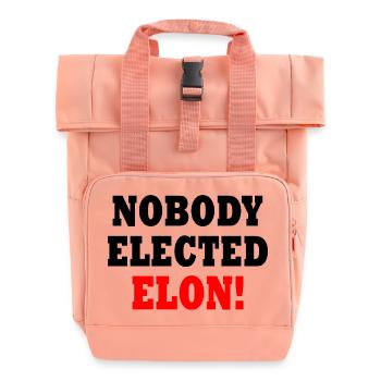 nobody elected elon - Roll Top Backpack with Two Handles - chintz rose - Front