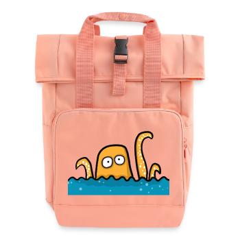 Giant octopus - Roll Top Backpack with Two Handles - chintz rose - Front