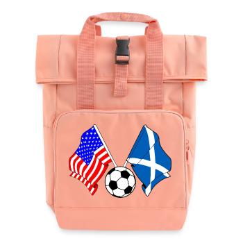 Football Écosse vs États-Unis - Sac à dos Roll Top à deux anses - rose liberty - Devant