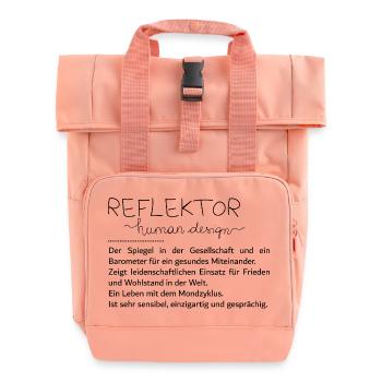 You're a Reflector - Roll Top Backpack with Two Handles - chintz rose - Front