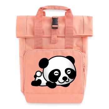 Panda Heureux - Sac à dos Roll Top à deux anses - rose liberty - Devant