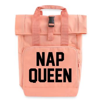 Nap Queen - Roll Top Backpack with Two Handles - chintz rose - Front