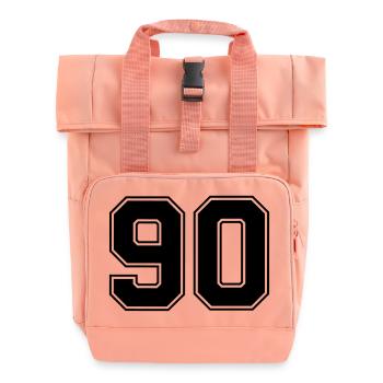90 - Roll Top Backpack with Two Handles - chintz rose - Front